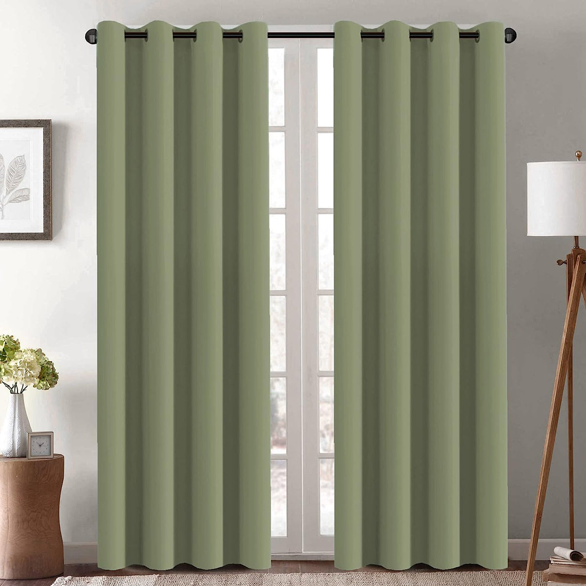 Blackout Thermal Insulated Winow Treatment Extra Long Grommet Top Curtains