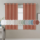 Light Filtering Linen Textured Curtains Grommet Curtains
