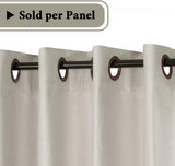 Linen Blackout Thermal Insulated Grommet Curtain