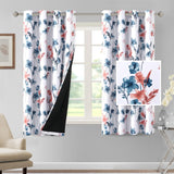 H.VERSAILTEX 100% Blackout Curtains for Living Room Camellia Floral Thermal Insulated Grommet Window Drapes 2 Panels