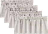 H.VERSAILTEX 100% Blackout Valances for Windows Kitchen Window Rod Pocket Privacy Decorative Curtains 2 Pack