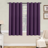 Blackout Curtains Thermal Insulated Grommet Top Solid Color Curtains