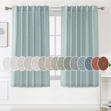 Natural Linen Tab Loop Pocket Semi Sheer Light Filtering Curtains