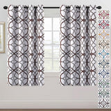H.VERSAILTEX Blackout Curtains for Bedroom Printed Design 96 Inch Thermal Insulated 2 Panels