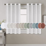 Light Filtering Linen Textured Curtains Grommet Curtains