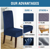 H.VERSAILTEX Velvet Dining Chair Covers Stretch Parson Chair Slipcovers, Set of 2