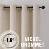 H.VERSAILTEX Linen Light Filtering Curtains 84 Inch for Living Room, Linen