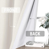 H.VERSAILTEX Linen 100% Blackout Drapes Full Coverage Heat Blocking Curtains for Bedroom