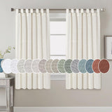 Natural Linen Tab Top Curtains Semi Sheer Curtains