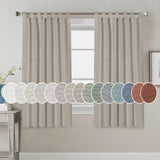 Natural Linen Tab Top Curtains Semi Sheer Curtains