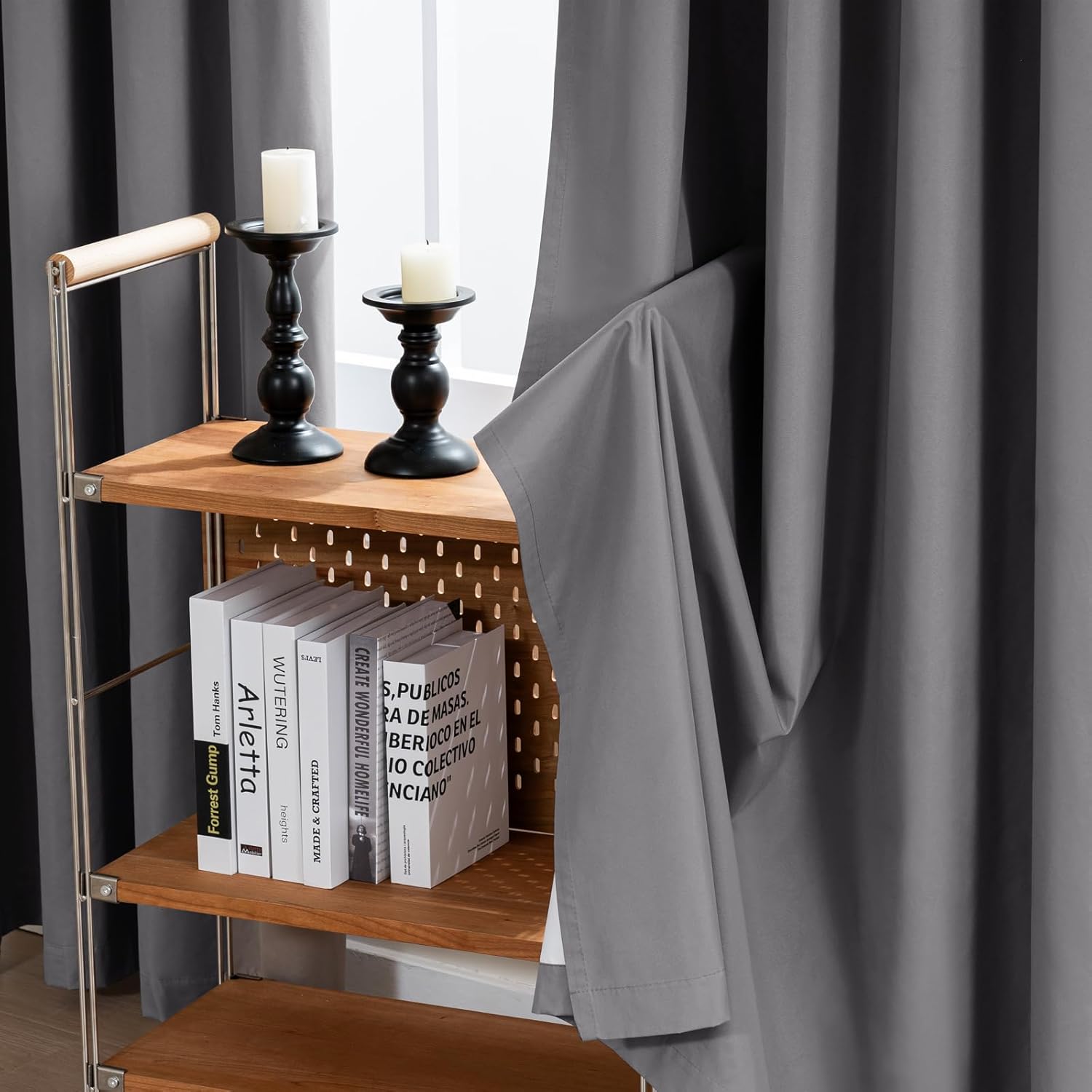 100% Blackout White Liners Window Rod Pocket Curtains