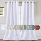 Light Filtering Linen Textured Curtains Grommet Curtains