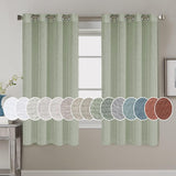 Light Filtering Linen Textured Curtains Grommet Curtains
