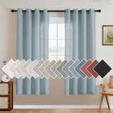 H.VERSAILTEX Natural Linen Curtains 63 inches Long for Living Room 2 Panels Back Tab Loop Pocket Textured Light Filtering Semi Sheer Curtains Rustic Farmhouse Boho Curtain for Bedroom, Sea Grass