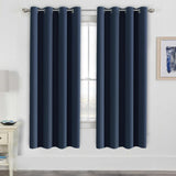 Blackout Curtains Thermal Insulated Grommet Top Solid Color Curtains