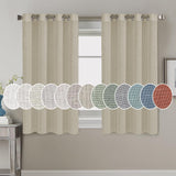 Light Filtering Linen Textured Curtains Grommet Curtains