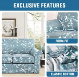 H.VERSAILTEX Super Stretch 3 Pieces Sofa Covers for 2 Cushion Couch Covers Sofa Slipcovers Feature Soft Thick Bouncy Modern Style with Individual Cushion Covers Pet Friendly - Loveseat, Aqua