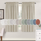 Natural Linen Rod Pocket Curtains Semi Sheer Curtains