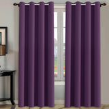 Blackout Curtains Thermal Insulated Grommet Top Solid Color Curtains