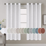 Light Filtering Linen Textured Curtains Grommet Curtains