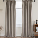 100% Blackout White Liners Window Rod Pocket Curtains