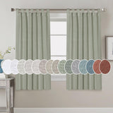 Natural Linen Tab Top Curtains Semi Sheer Curtains