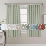Natural Linen Tab Top Curtains Semi Sheer Curtains