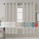 Light Filtering Linen Textured Curtains Grommet Curtains