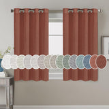 Light Filtering Linen Textured Curtains Grommet Curtains