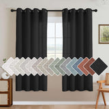 H.VERSAILTEX Natural Linen Curtains 63 inches Long for Living Room 2 Panels Back Tab Loop Pocket Textured Light Filtering Semi Sheer Curtains Rustic Farmhouse Boho Curtain for Bedroom, Sea Grass