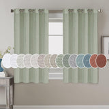 Light Filtering Linen Textured Curtains Grommet Curtains