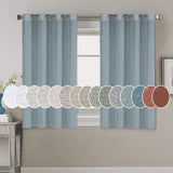 Light Filtering Linen Textured Curtains Grommet Curtains