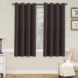 Blackout Curtains Thermal Insulated Grommet Top Solid Color Curtains