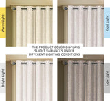 Durable Thick Textured Linen Look 100% Blackout Patio Door Grommet Curtain One Panel