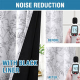 H.VERSAILTEX 100% Blackout Curtains for Living Room Camellia Floral Thermal Insulated Grommet Window Drapes 2 Panels