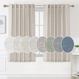 Natural Linen Tab Loop Pocket Semi Sheer Light Filtering Curtains