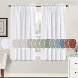 Natural Linen Rod Pocket Curtains Semi Sheer Curtains