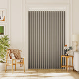 H.VERSAILTEX 100% Blackout Linen Curtain Accordion Door Curtains for Doorway Privacy Folding Closet Door Curtain Room Divider Sliding Door Shade with Hooks, 1 Panel, W55 x L78, Heather Taupe