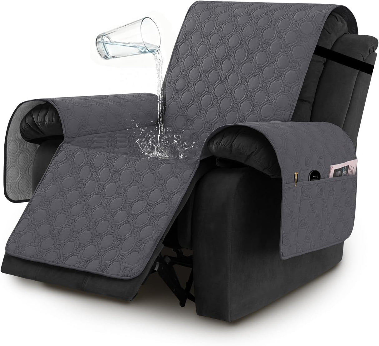 H.VERSAILTEX 100% Waterproof Recliner Chair Cover Non Slip Stay in Place with Pocket