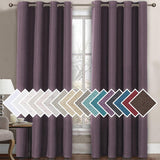 Faux Linen Blackout Thermal Insulated Grommet Curtain