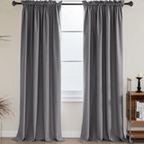 100% Blackout White Liners Window Rod Pocket Curtains