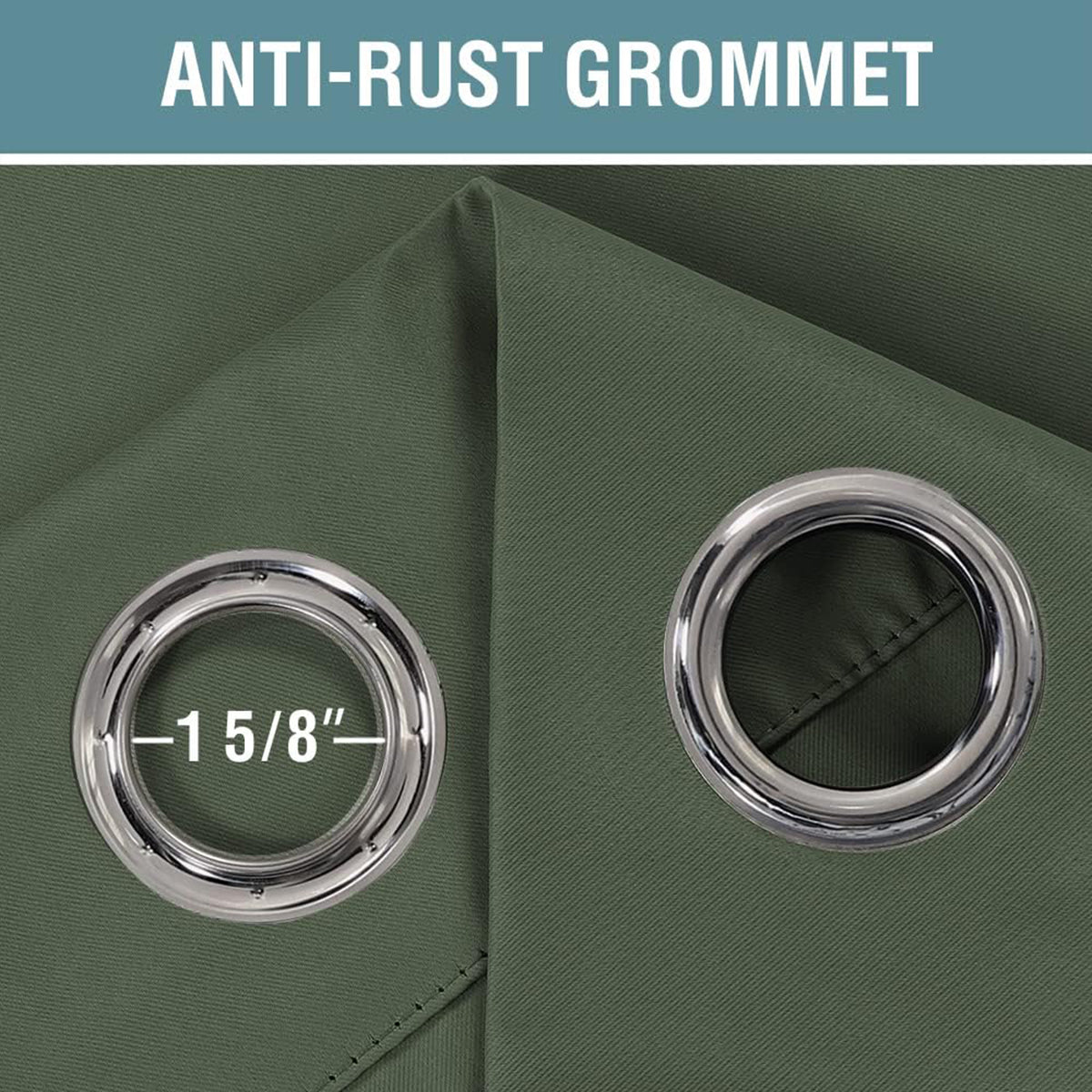 Blackout Thermal Insulated Winow Treatment Extra Long Grommet Top Curtains