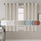 Light Filtering Linen Textured Curtains Grommet Curtains