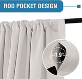 H.VERSAILTEX 100% Blackout Short Curtains for Bedroom Kitchen Privacy Energy Saving Curtain Tiers Set of 2