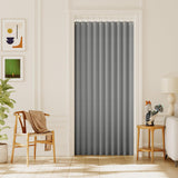 H.VERSAILTEX 100% Blackout Linen Curtain Accordion Door Curtains for Doorway Privacy Folding Closet Door Curtain Room Divider Sliding Door Shade with Hooks, 1 Panel, W55 x L78, Heather Taupe