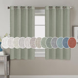 Light Filtering Linen Textured Curtains Grommet Curtains