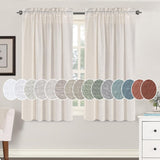 Natural Linen Rod Pocket Curtains Semi Sheer Curtains