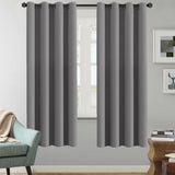 Blackout Curtains Thermal Insulated Grommet Top Solid Color Curtains