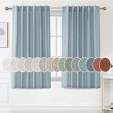 Natural Linen Tab Loop Pocket Semi Sheer Light Filtering Curtains