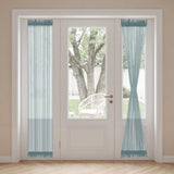 H.VERSAILTEX Linen French Door Curtains Semi Sheer Light Reducing Privacy Doors Window Cover with Tieback | Rod Pocket 1 Panel Door Shades for Glass Living Room Doorways,52" W x 72" L,Linen